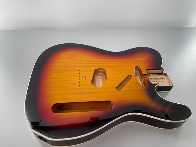 Allparts TBF-3SBB - 3 Color Sunburst Replacement Body for Telecaster with White Binding image 1