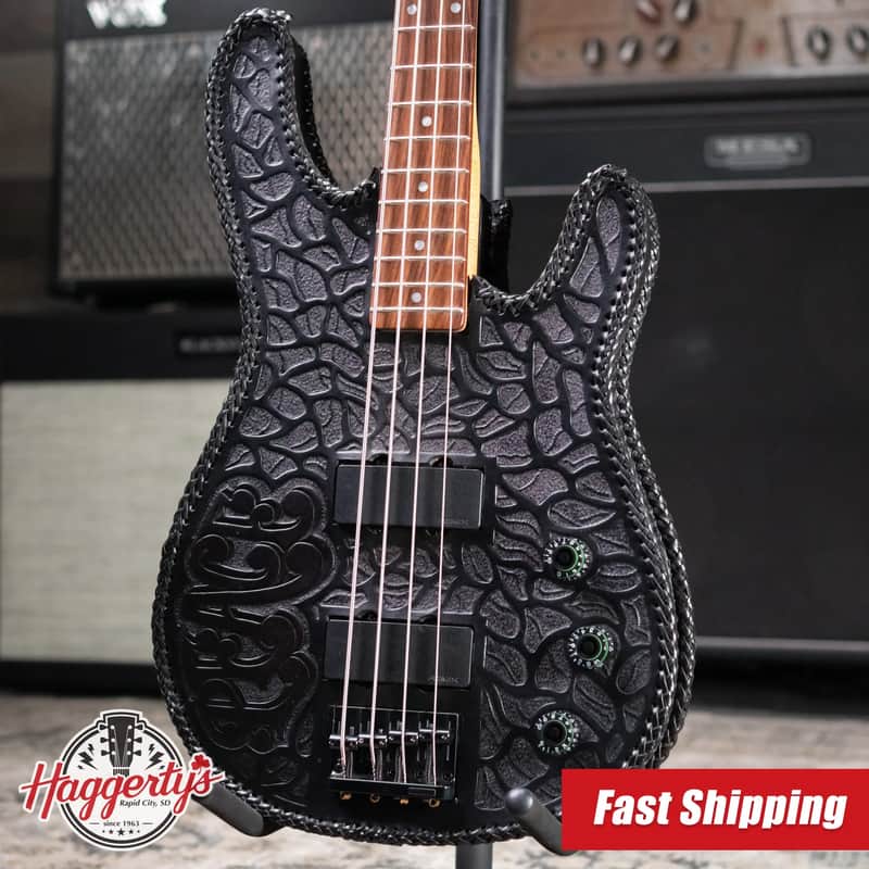 Peavey USA Foundation Electric Bass with Tooled Leather Cover and Hardshell Case - Used image 1