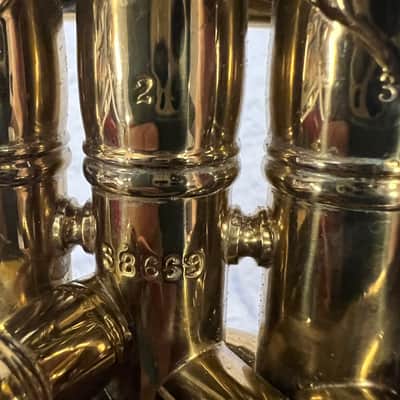 JW York and Sons Vintage Al-Tru Cornet with Case and Mouthpieces image 9