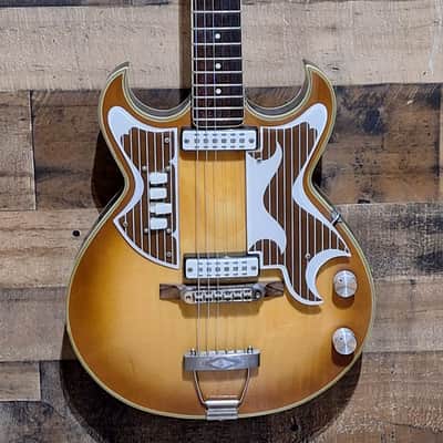 1961 Eko 360/2V Florentine Semi-Hollow Body - Lemon Burst - image 1