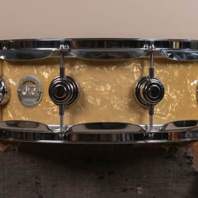 2000s DW 5x14 Collectors White Marine Pearl Snare Drum image 2