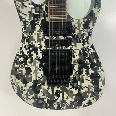Ibanez RG370DXGP3 Standard 2008 - 2009 - Black with White Digital Camo Graphic image 1