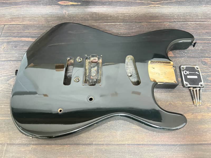 80s Charvel by Jackson Model2 Body Black SH Spec w/Plate Made in Japan image 1
