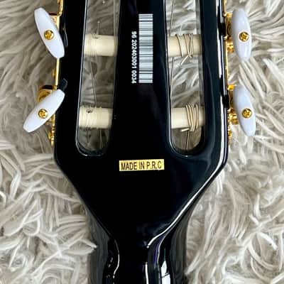 Tagima Modena I Hybrid Acoustic Electric Nylon String Guitar, Gloss Black image 5