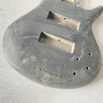Black Basswood Bass Guitar DIY Project Body image 7