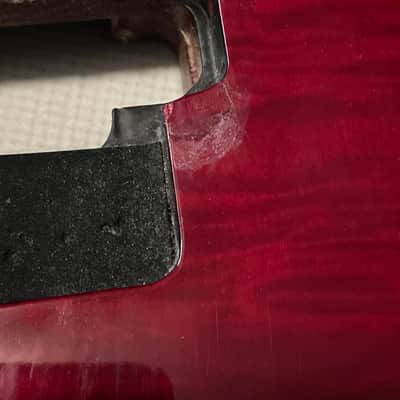 2000's Japan Jackson DX10DFS Transparent Red Flame Guitar Body Floyd Ready image 6