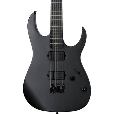 Ibanez RGRTBB21 Iron Label Baritone Guitar w/ Dimarzio Pickups - BLack Flat image 1