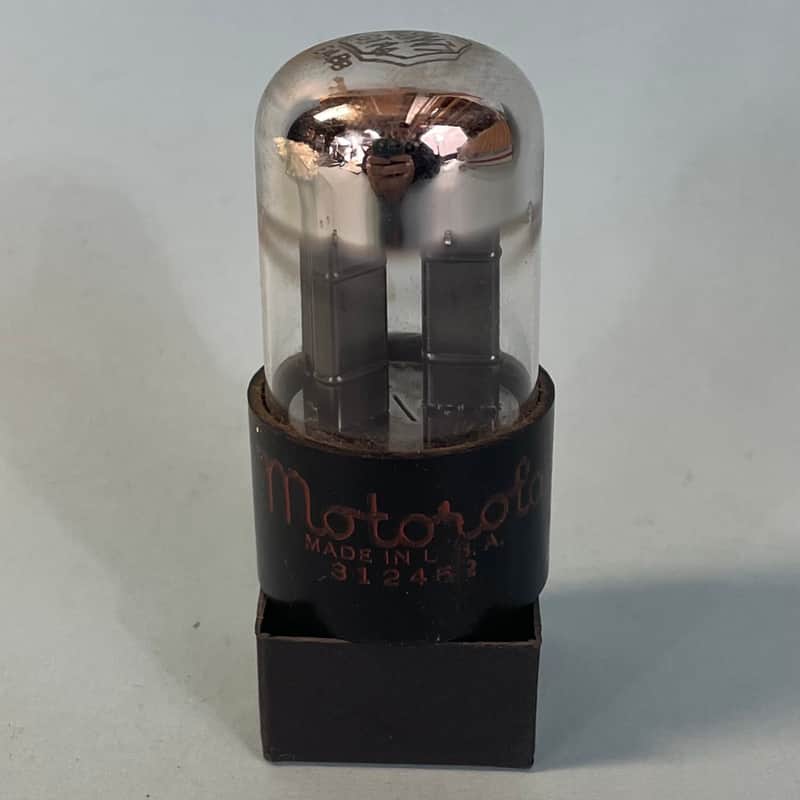 1954 Sylvania 6SN7GTA Vintage Black Plate Chrome Top Motorola Preamp Tube! T262 image 1