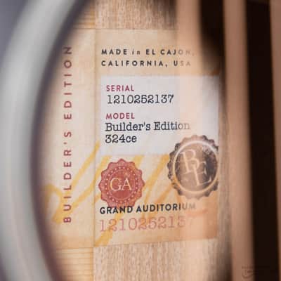Taylor 324CE-BE 2022 Grand Auditorium Builders Edition Acoustic-Electric Guitar (#1210252137)-1210252137 image 9