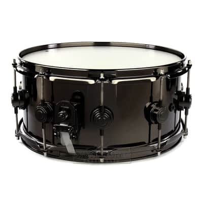 DW Collectors Black Nickel Over Brass Snare Drum 14x6.5 w/Black Hardware image 2