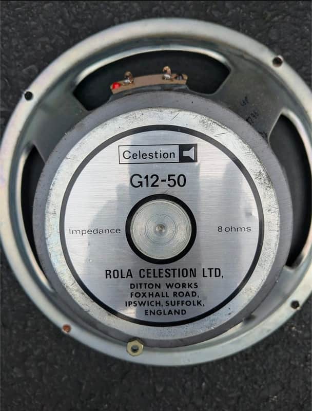 Celestion G12/50 12” Guitar Speaker (8 Ohms 50 watts) Late 1990s - Silver image 1