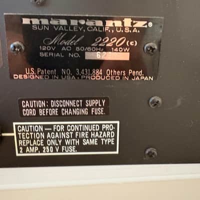 Marantz 2220 stereo receiver 1970’s image 10