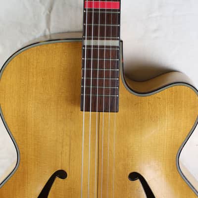 EXTREMELY RARE Vintage HOPF Original Acoustic Archtop Guitar, by GUSTAV GLASSL,  w/Cutaway, Soft Case image 11