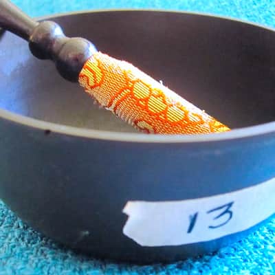 Japanese Rin Singing Bowl Cup Chime with Striker - Vintage image 4