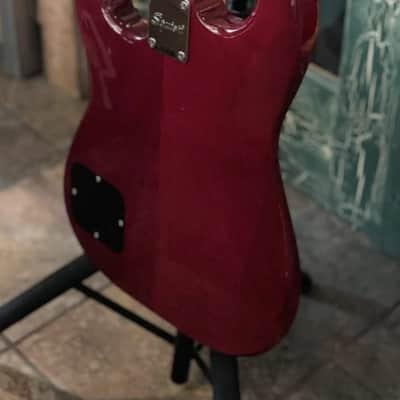 Squier Paranormal Strat-o-Sonic SS Electric Guitar in Transparent Crimson Red image 19