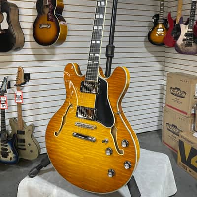 Eastman T486 Thinline Semi-hollowbody Electric Guitar - Goldburst w/OHSC & PLEK*D #920 image 6