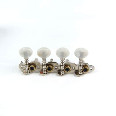 4-on-Plate Classic Style Mandolin Tuning Keys Tuners Head Pegs, Pearloid (1Lx1R) image 6