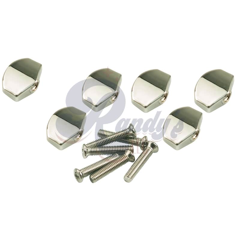 Kluson Replacement Tuner Buttons for Contemporary Diecast Series (6-Pack) Small Traditional CLOSEOUT-Chrome - KTMB02C - Chrome image 1