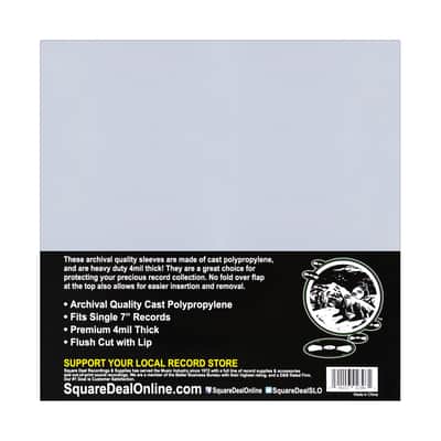 (500) 7" Record Outer Sleeves HEAVY DUTY 4mil Thick Vinyl Bags Covers ARCHIVAL QUALITY image 2