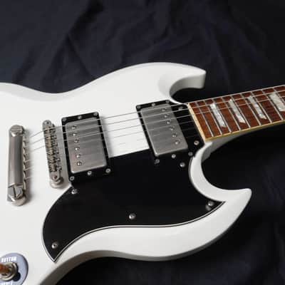 Greco SS-65 SG Standard (1990) MIJ Fujigen – White, SCREAMIN’ Humbuckers Made in Japan image 8