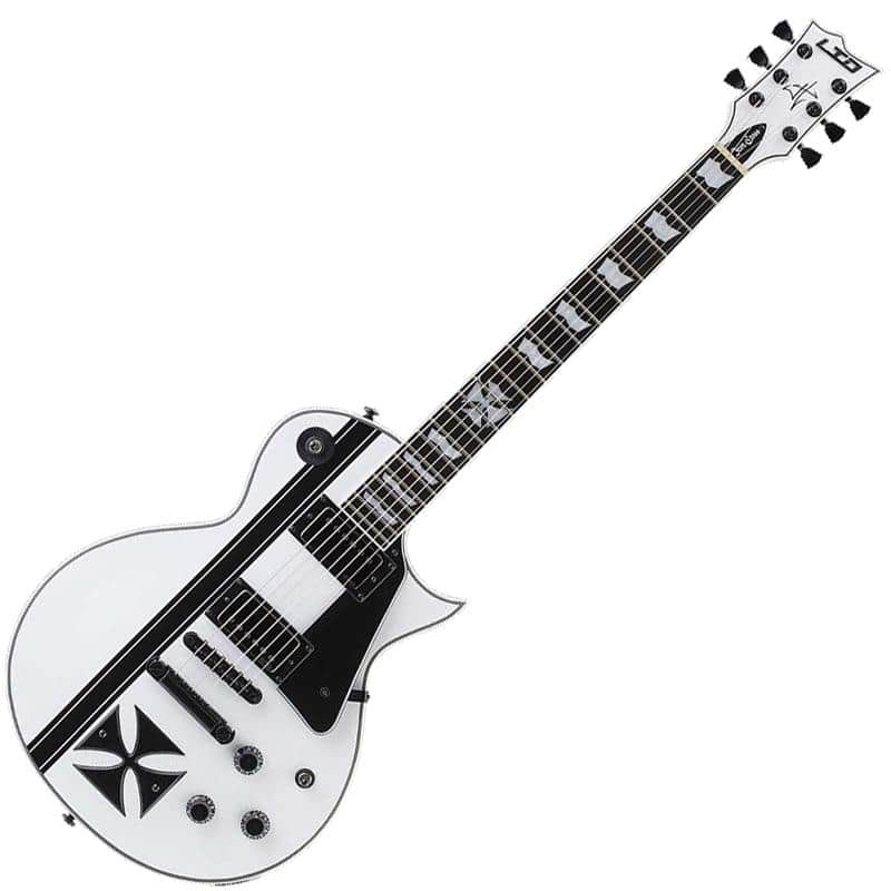 ESP Limited Edition James Hetfield Iron Cross Guitar, White image 1