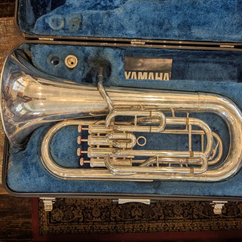 Yamaha YEP-321S Intermediate 4-Valve Euphonium late 70's - 80's - Silver-Plated image 1