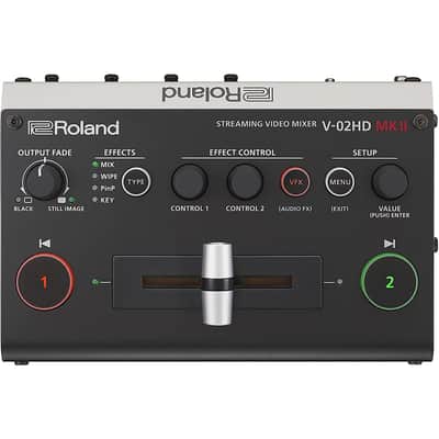 Roland V-02HD MK II Multi-Format Audio/Video Mixer for Professional Streaming with Two HDMI Cameras, 10-Channel Audio Mixing, and Video Effects (V-02HD MK II) image 2