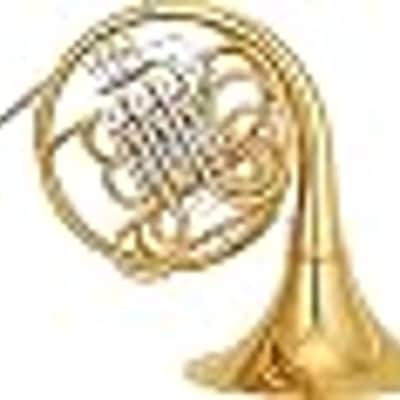 Yamaha Professional Horn; key of F/Bb; "Geyer" style; lacquered; detachable bell; nickel-plated brass rotary valve caps; Bb valve slide ring; HRC-70 case; 32C4 mouthpiece image 3