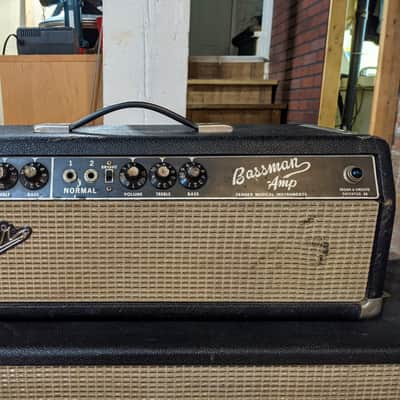 Fender Bassman Amplifier & 2x12" Cabinet, Vintage 1967 Black Face image 3