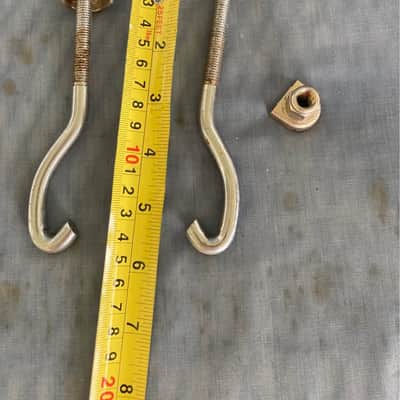 Lot of 2 TOCA Bongo (Conga?) Lug w/round and horseshoe washer & Bolt from Bongos image 1