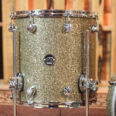 DW Performance Ginger Glitter Glass Bop Drum Set - 14x18, 8x12, 14x14 image 5
