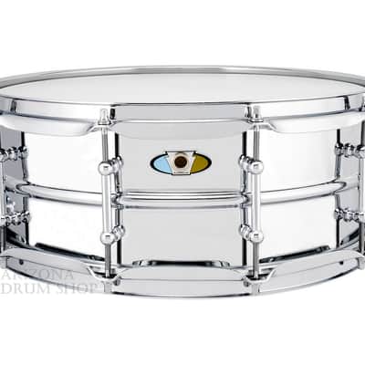 Ludwig LU5514SL Supralite 5.5x14 Steel Snare Drum image 1