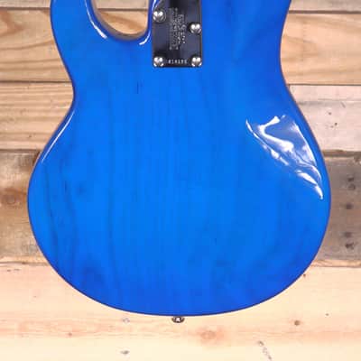 Music Man Short Scale StingRay Bass Translucent Blue w/ Case image 3