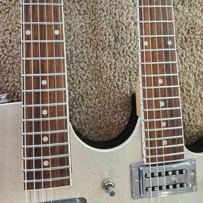 Immagine Used 2019 Gretsch G5566 Jet Double Neck (One Standard Neck, One Baritone Neck) - Silver Sparkle - 8
