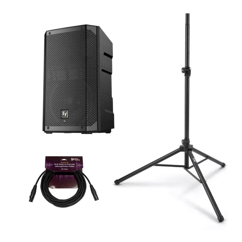 Electro-Voice ELX200-10P 10 inch 1200W 2-Way Powered Speaker Bundle image 1