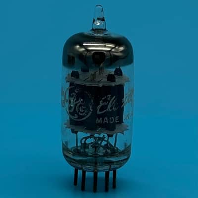 1967 GE 12AU7A ECC82 Vintage Short Gray Plate Halo Getter Preamp Tube! T316 image 2