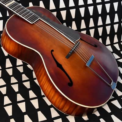 ✴️ Video Incl. – Restored 16'' Pre-War Schönbach German/Czech Archtop, 1930s – Perfect Playability, Great Condition and Sound image 5