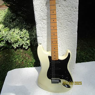 Cruise Stratocaster Guitar, 1980's, Made In Korea, White, Clean image 1