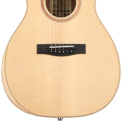 Journey Instruments First Class Parlor 13-fret Acoustic Travel Guitar with Scoop - Natural image 1