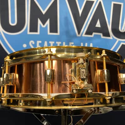 Pearl - 4x14" MSX-1440 Marvin "Smitty" Smith Signature Snare Drum,Copper with Gold-Plated Hardware - 1998 image 10