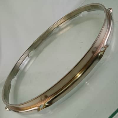 Ludwig 14"BRASS 8Lug Triple-Flange Snare/Floor Tom Drum Rim/Hoop Vintage 60s COB image 2