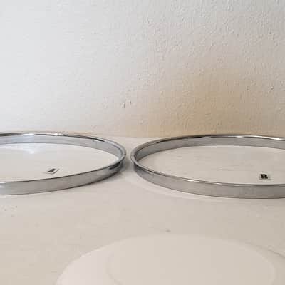 Leedy and Ludwig 12” Chrome Over Brass COB Hoops 1950’s image 8