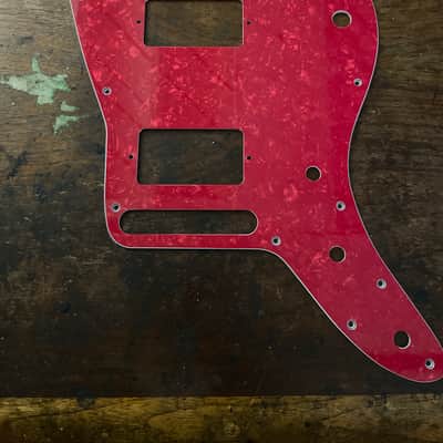 Unbranded Fender Player Jazzmaster HH Pickguard Red Pearl image 1