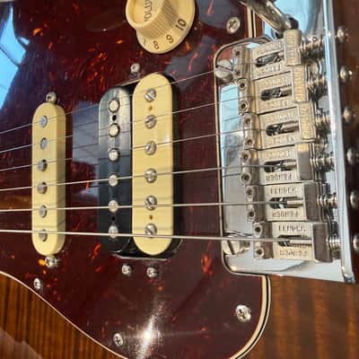 Fender Rarities Series Flame Maple Top Stratocaster with Rosewood Neck, Maple Fretboard 2019 - Golden Brown image 12