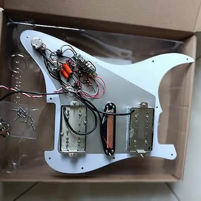 Red HSH Strat Style Pickguard Guitar Loaded Prewired Plate, Multi Switches System image 5