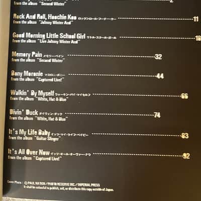 Johnny Winter - Best - Guitar and Bass tab / tablature Book - Japan image 3
