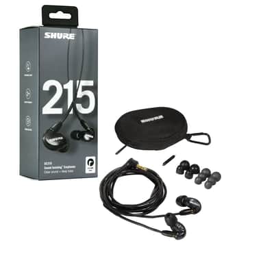 Shure SE215 PRO Wired Earbuds - Professional Sound Isolating Earphones, Clear Sound & Deep Bass, Single Dynamic MicroDriver, Secure Fit In Ear Monitor, plus Carrying Case & Fit Kit - Black (SE215-K) image 2