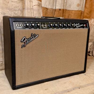 Fender Deluxe Reverb-1965-Black Panel image 3