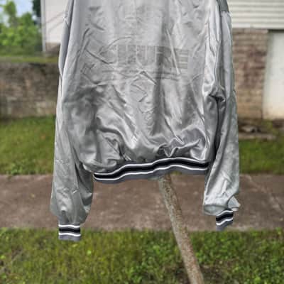 Vintage Shure Brothers Microphone Silver Bomber Jacket size XL 1970s 1980s Very Rare - FREE SHIPPING! image 11