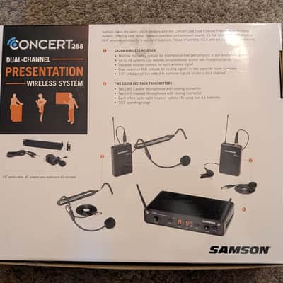 Samson Concert 288 All-In-One Dual-Channel UHF Wireless Dual Lavalier Mic System - H Band (470-518 MHz) 2010s - Black image 6